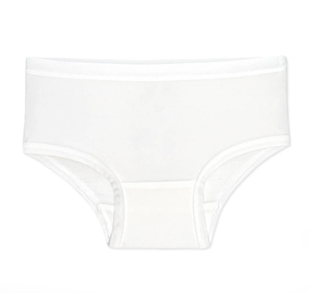 White underwear on a white background