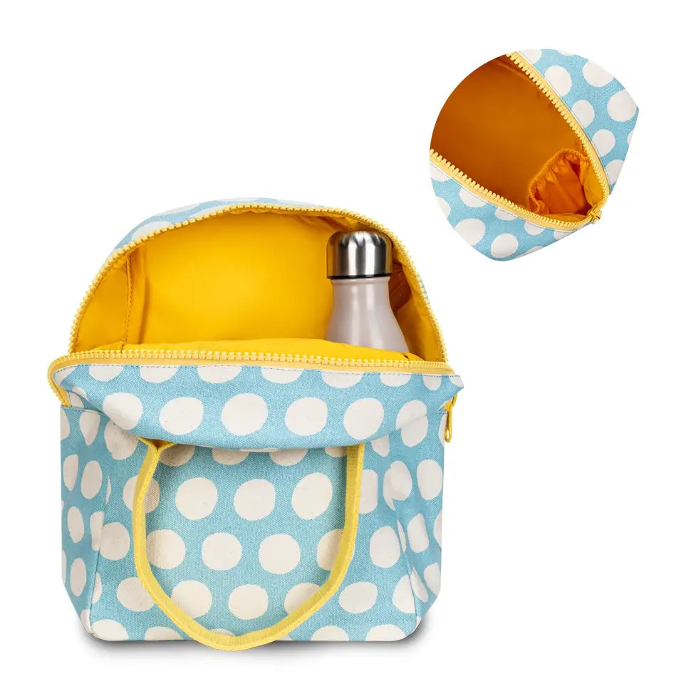 Zipper Lunch Bag - Dot Blue