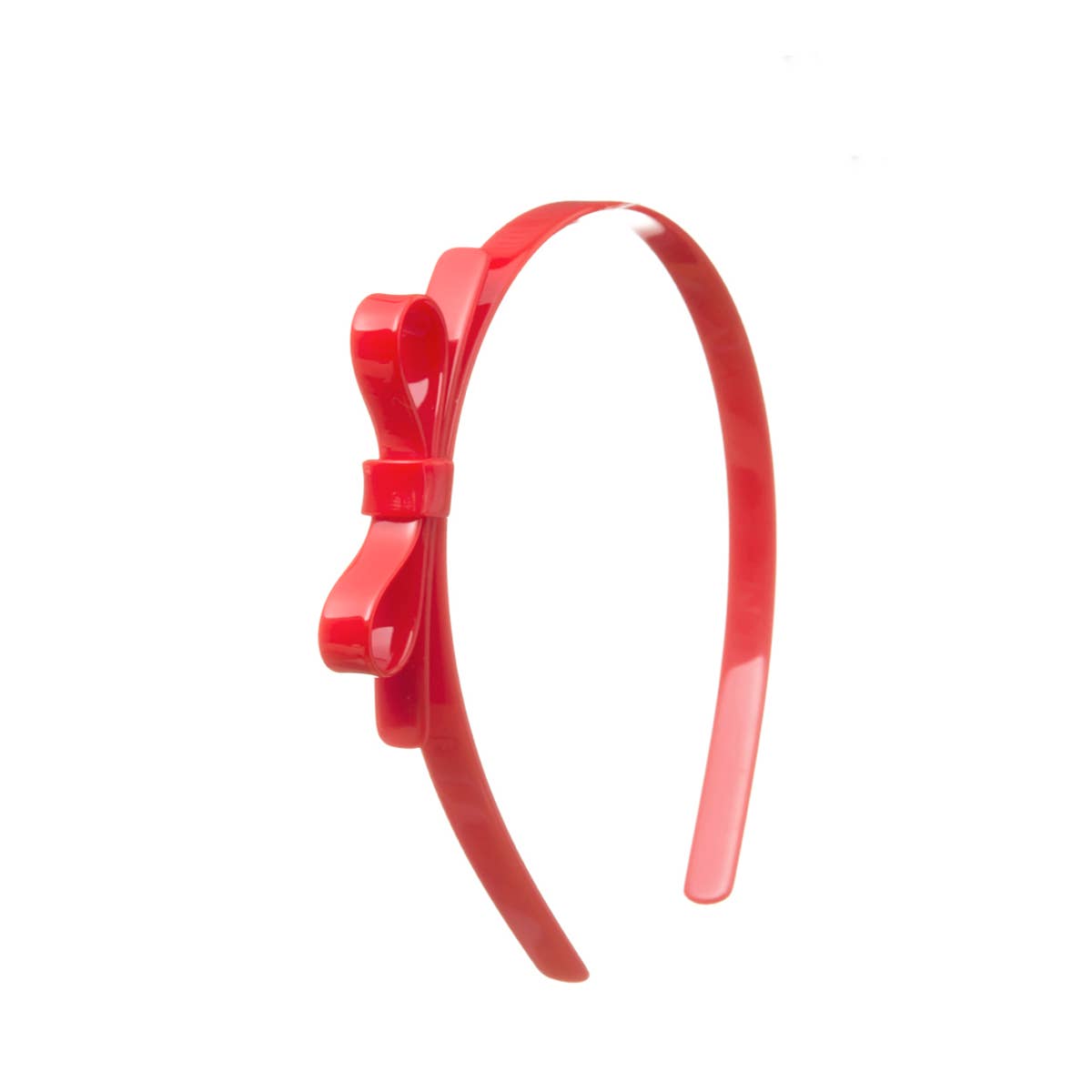 Lilies & Roses Thin Bow Red Headband