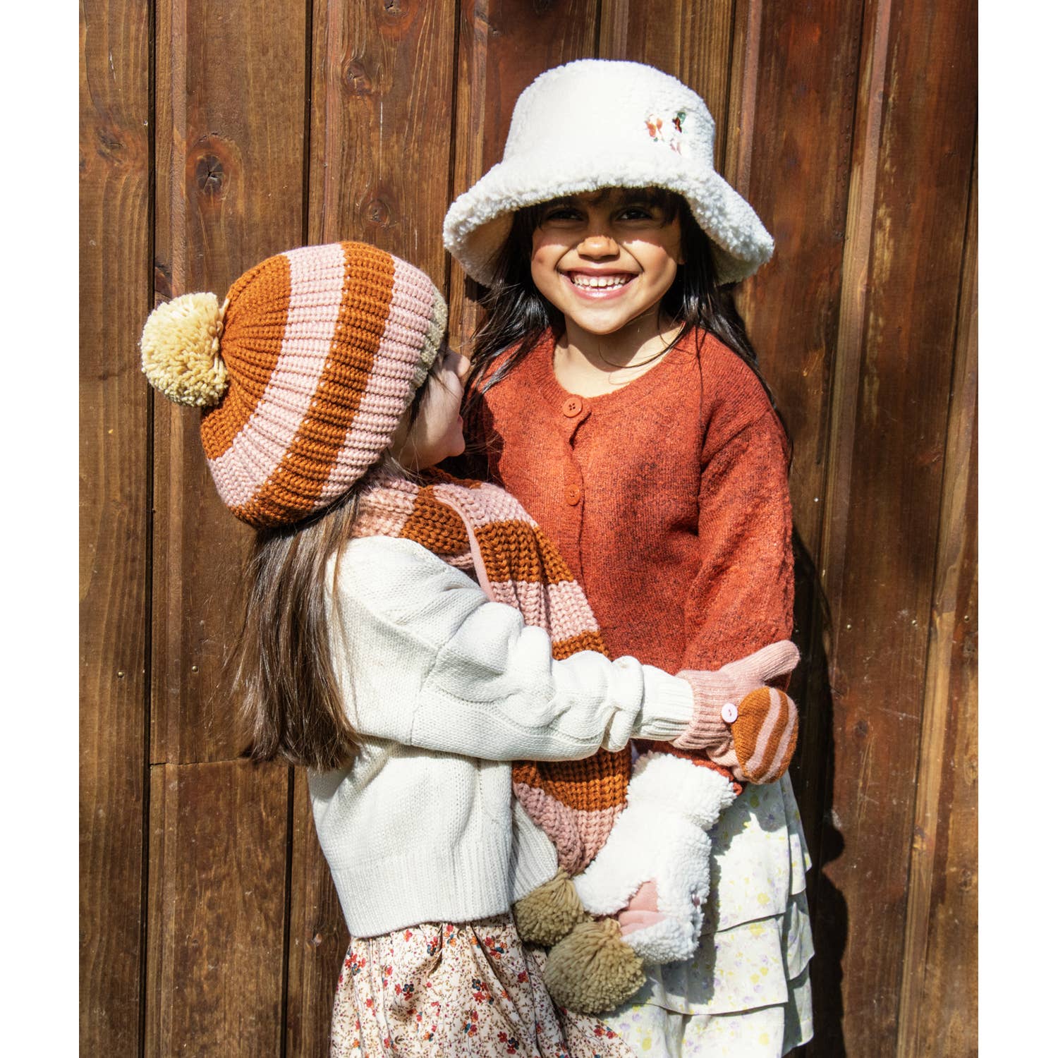 Striped Knitted Gloves