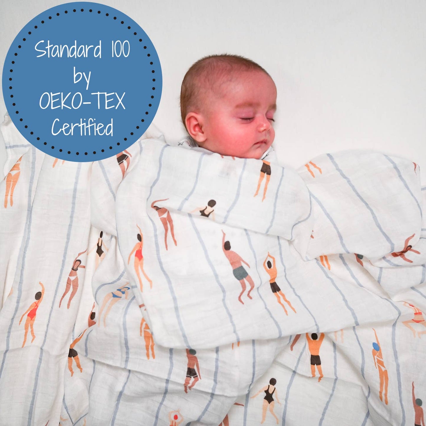 LollyBanks - Born to Swim Baby Swaddle Blanket