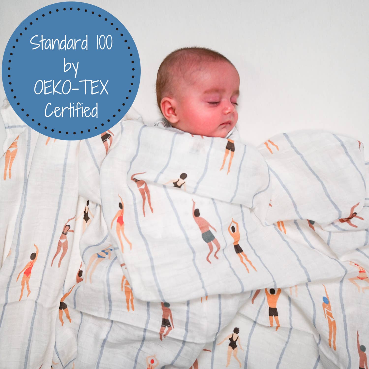 LollyBanks - Born to Swim Baby Swaddle Blanket