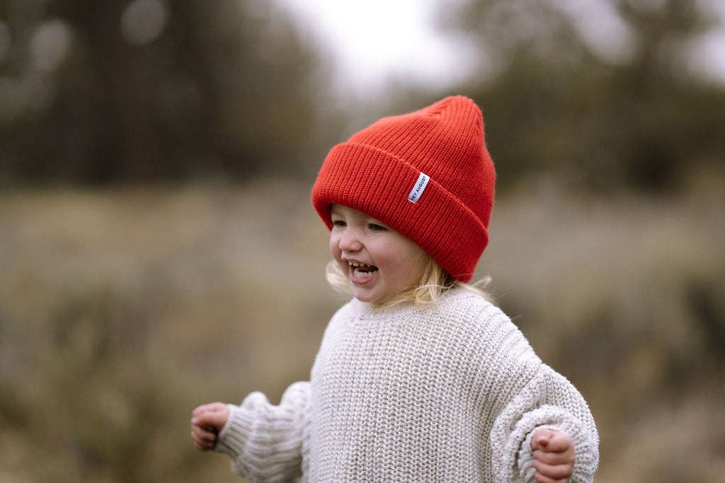 HEY AUGUST CO - Thick knit beanie in Cardinal