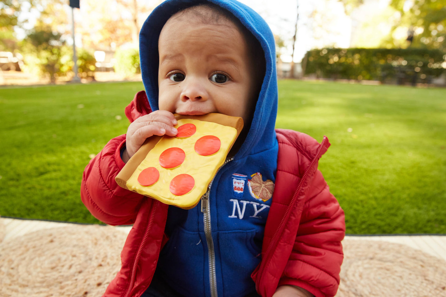PiccoliNY Cameron’s Corner Pepperoni Slice Teether