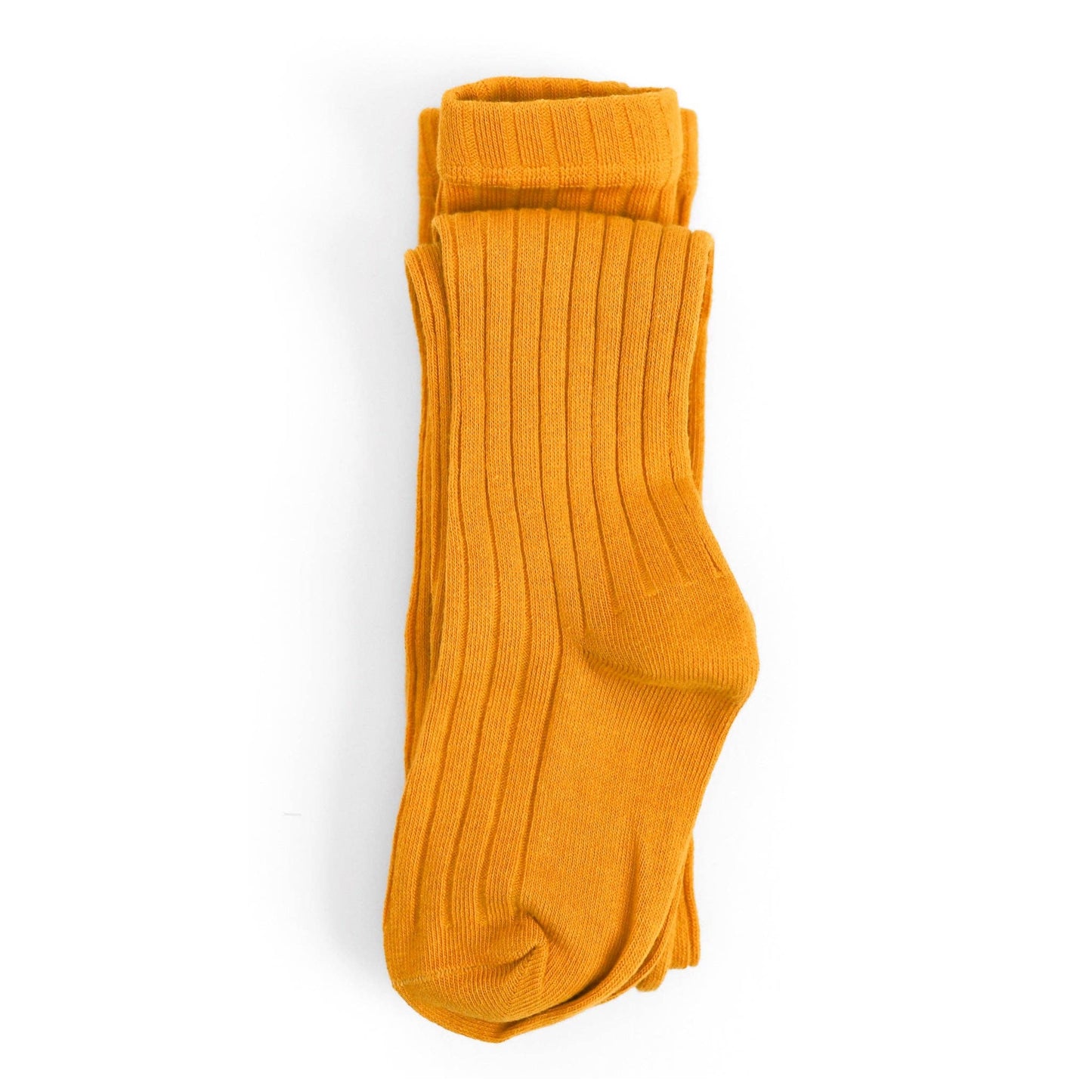 Ribbed tights in marigold
