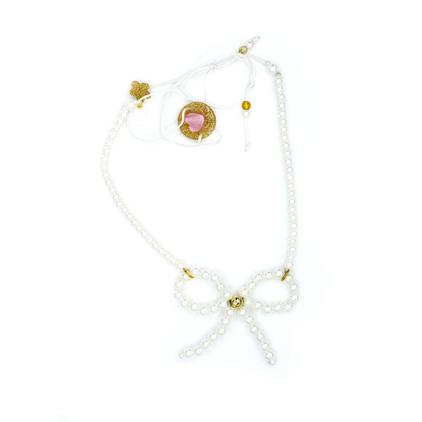 Lilies & Roses Pearl Bow Necklace