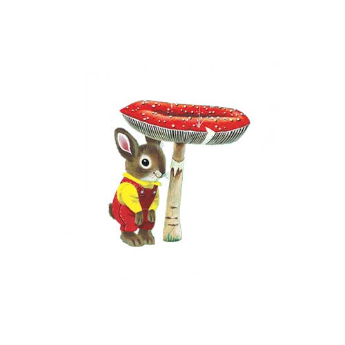 Tattly - Toadstool Bunny Tattoo Pair by artist Richard Scarry