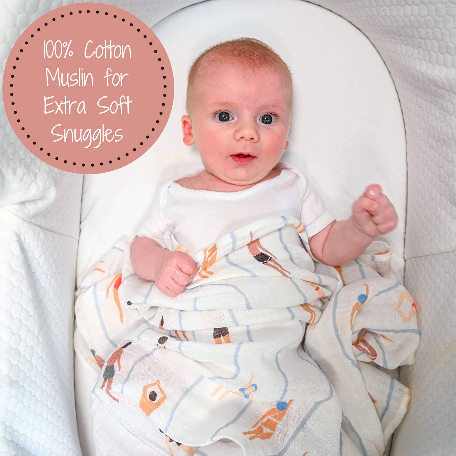 LollyBanks - Born to Swim Baby Swaddle Blanket