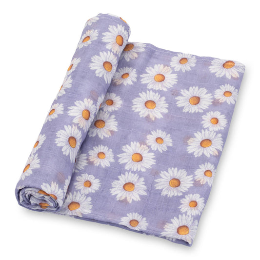 LollyBanks Beautiful Daisy Baby Swaddle Blanket