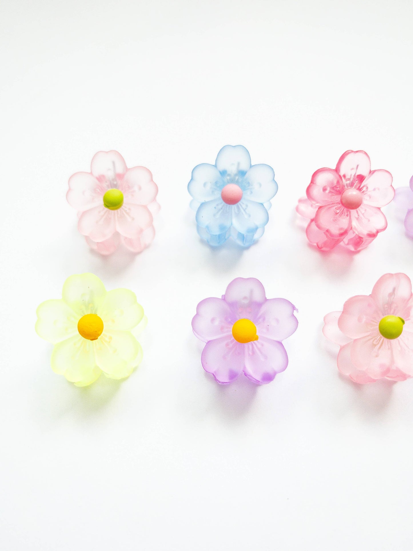 Sakura Flower Small Hair Claws - 10pk