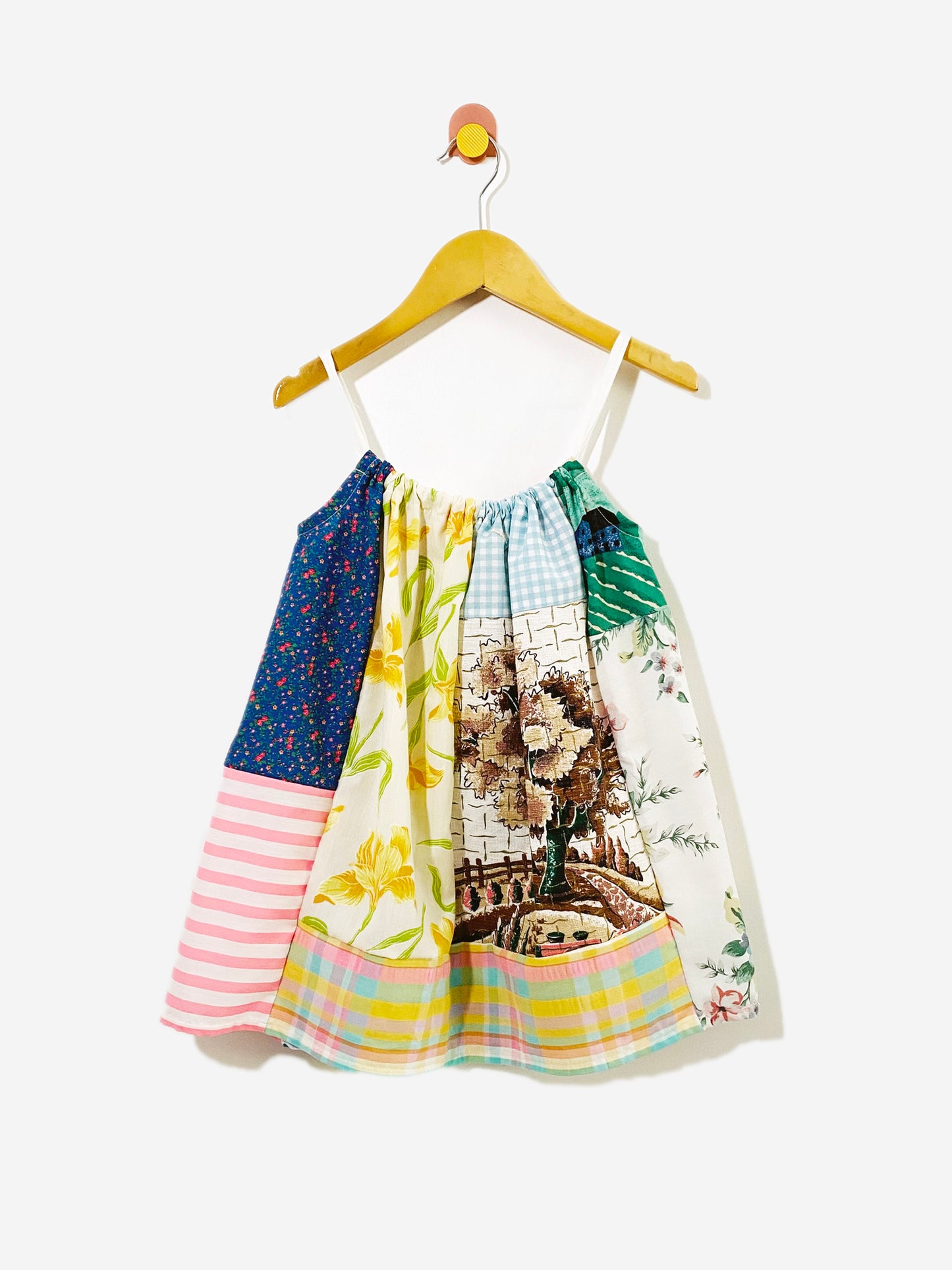 handmade patchwork swing dress / 5Y