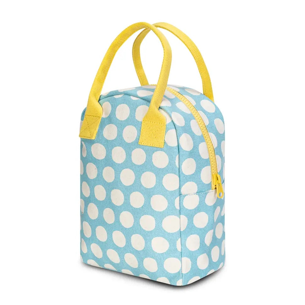 Zipper Lunch Bag - Dot Blue