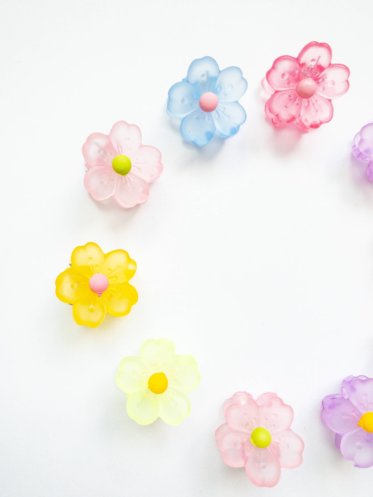 Sakura Flower Small Hair Claws - 10pk