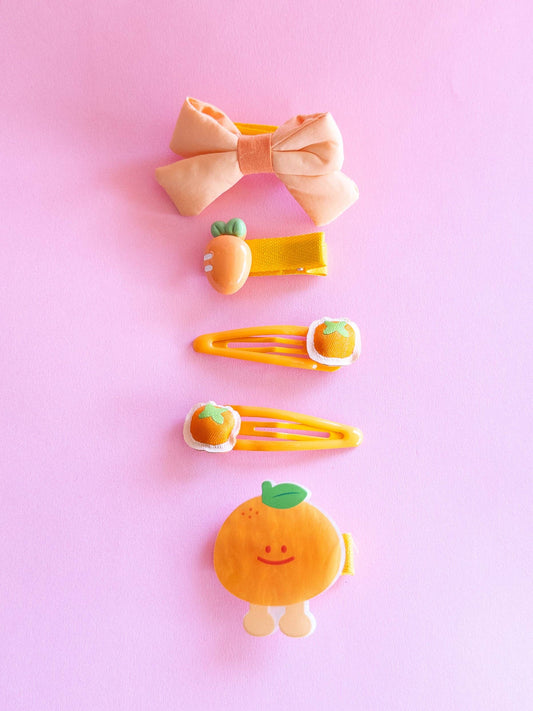 Eggy Cakes - Clementine Puffy Bow Set