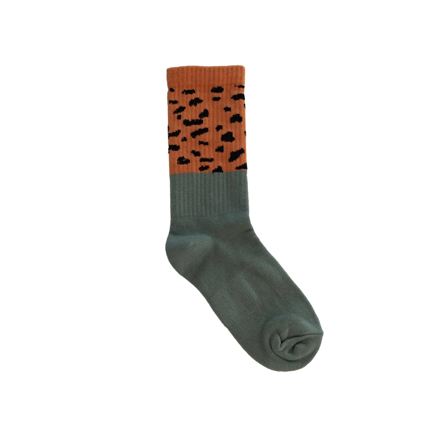 Summer In May - Socks - Cheetah/Bottle Green