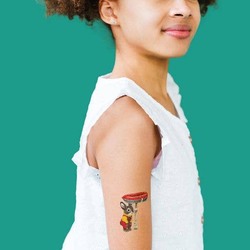Tattly - Toadstool Bunny Tattoo Pair by artist Richard Scarry