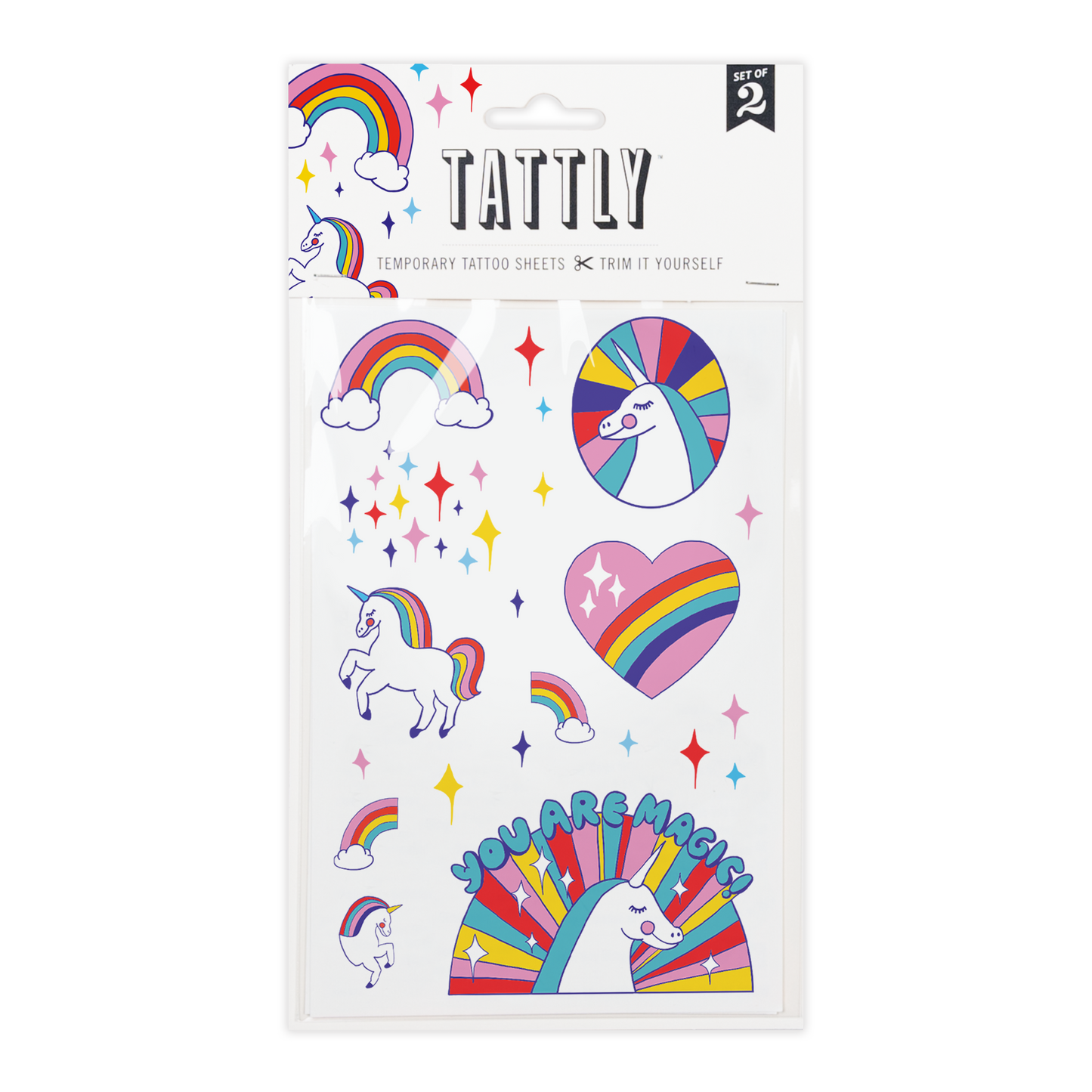 Tattly - Rainbow Unicorns Tattoo Sheets