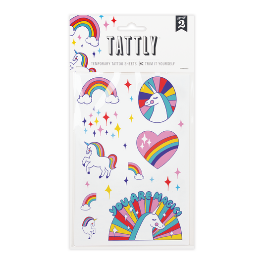 Tattly - Rainbow Unicorns Tattoo Sheets