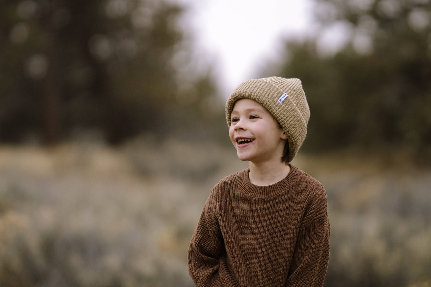 Thick knit Beanie in Pebble