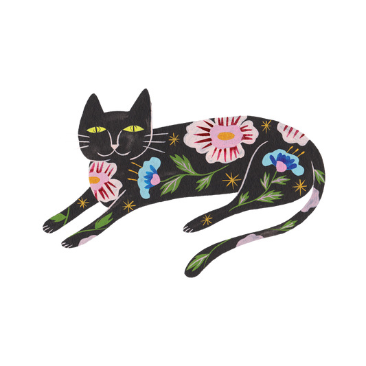 Tattly Flower Cat Tattoo Pair