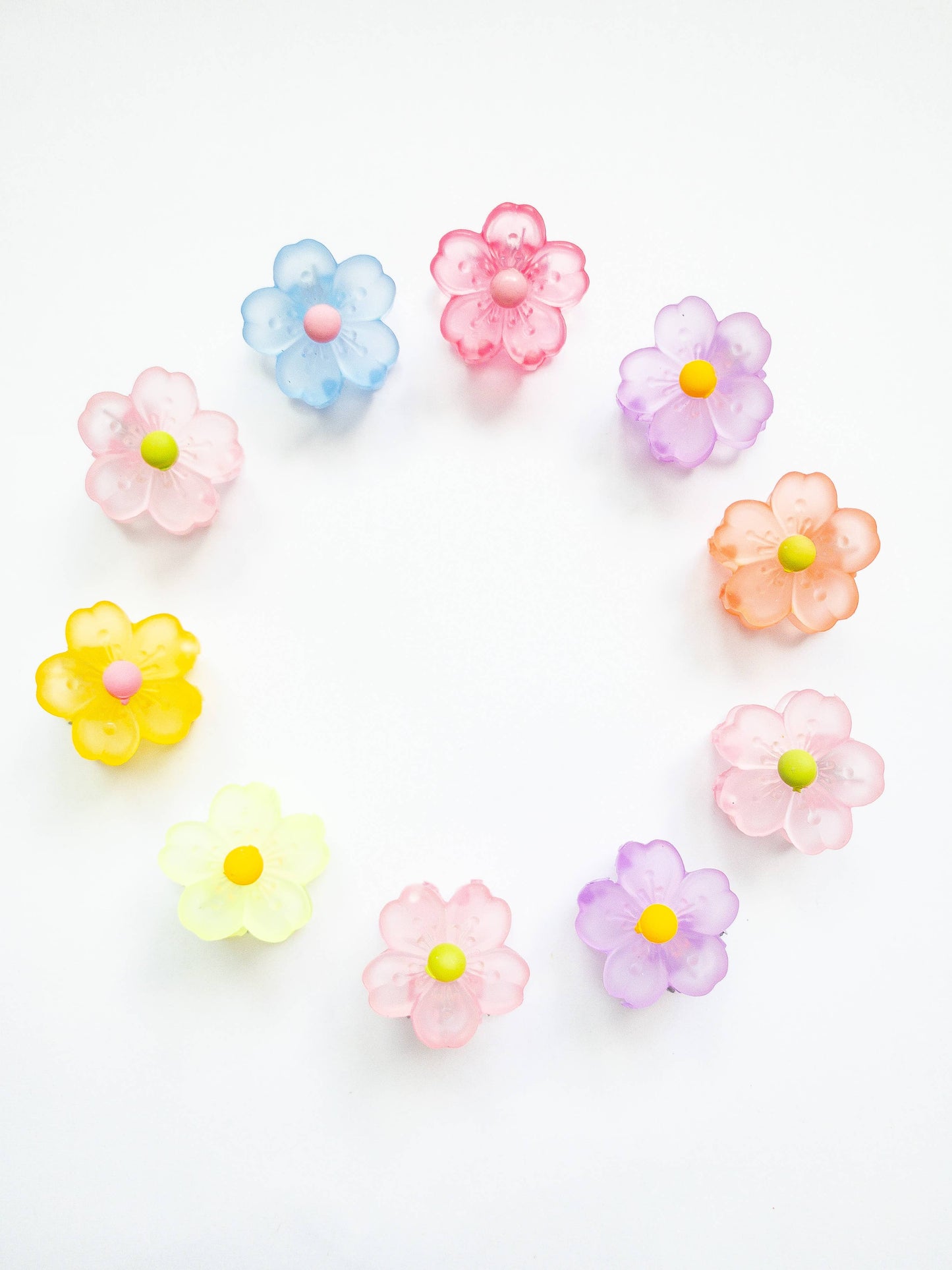 Sakura Flower Small Hair Claws - 10pk