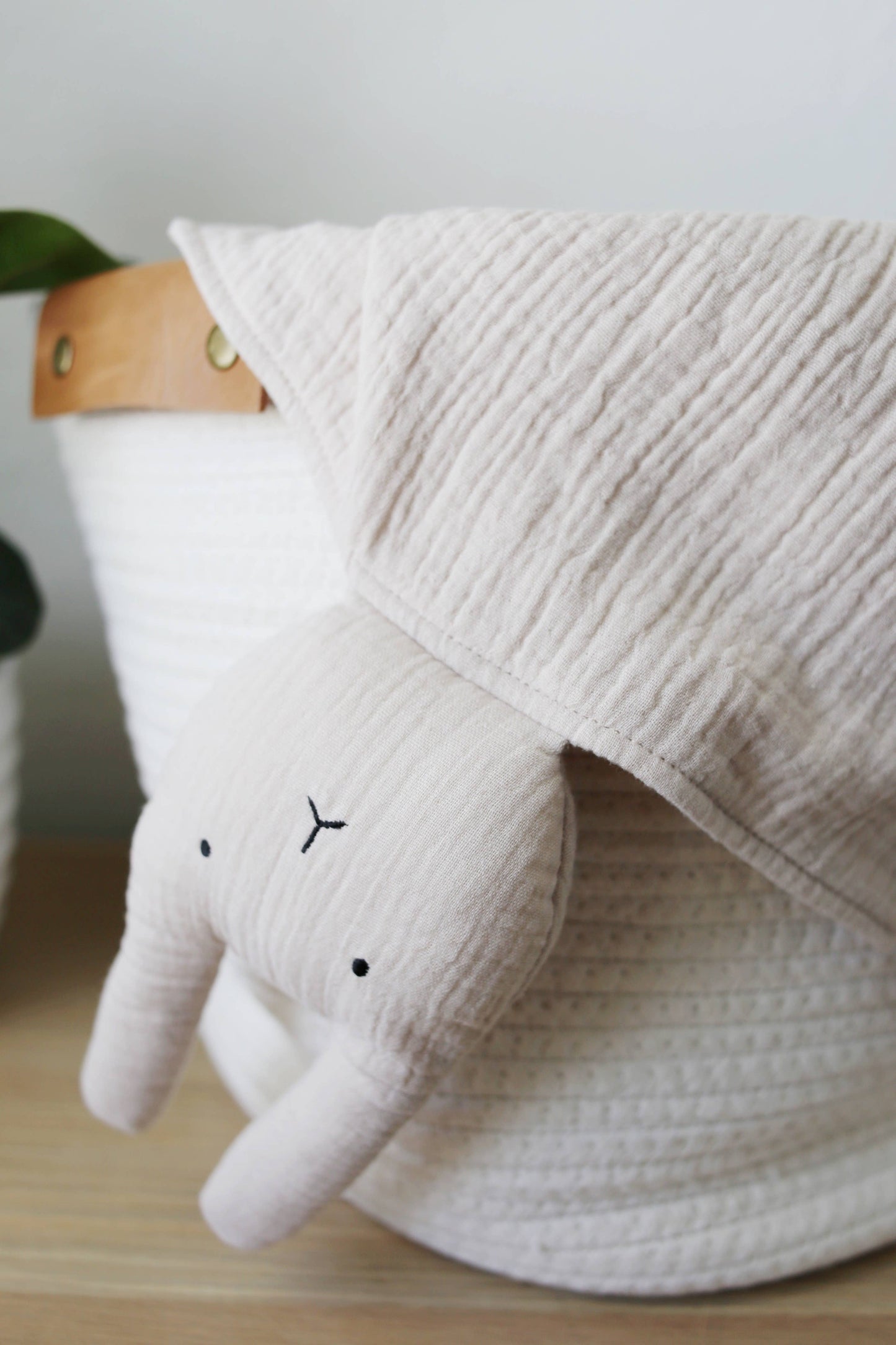 Marlowe & Co Natural Sand Bunny Lovey Blanket