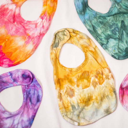 The Wildest Company Ice-Dyed Baby Bibs