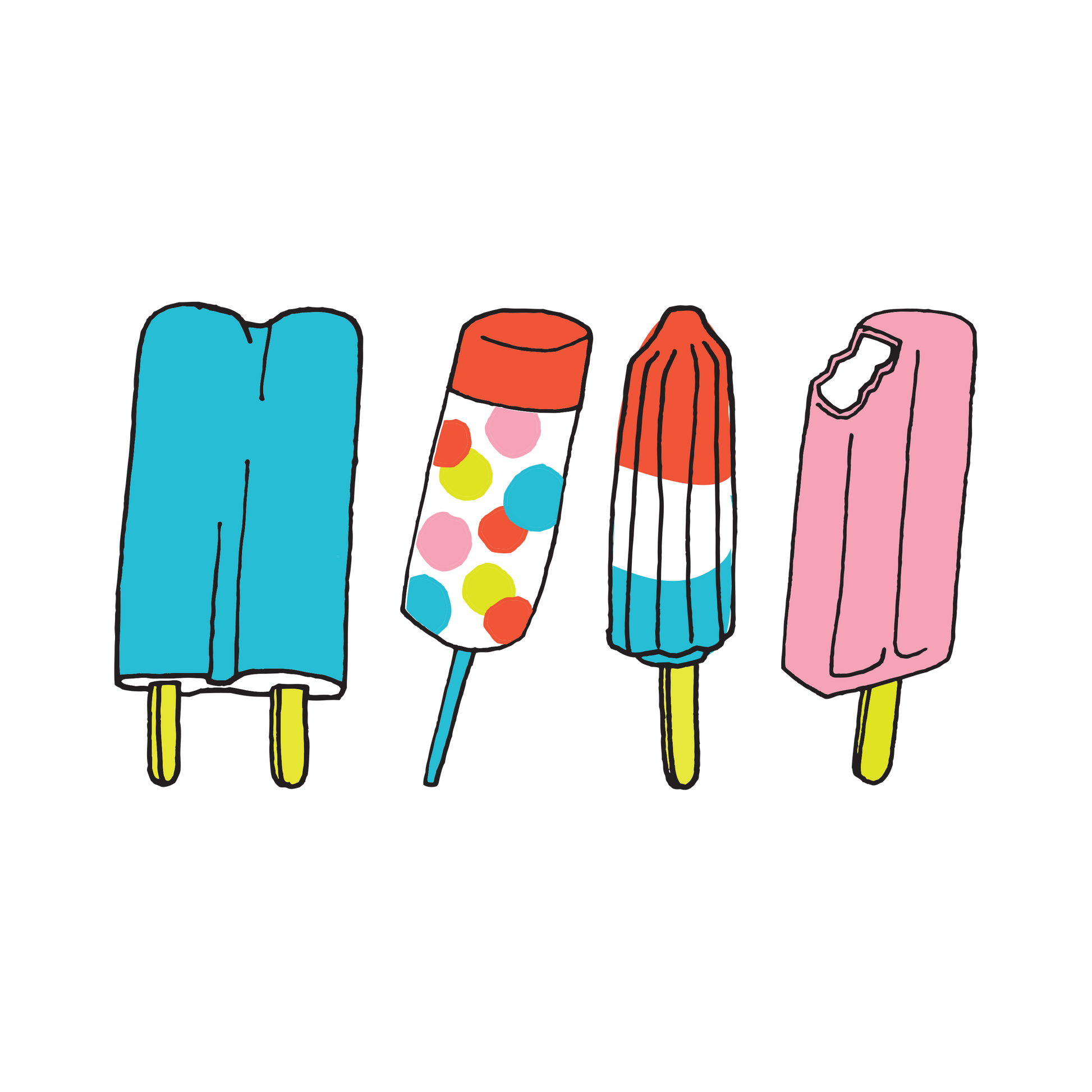 Tattly - Popsicles Tattoo Pair