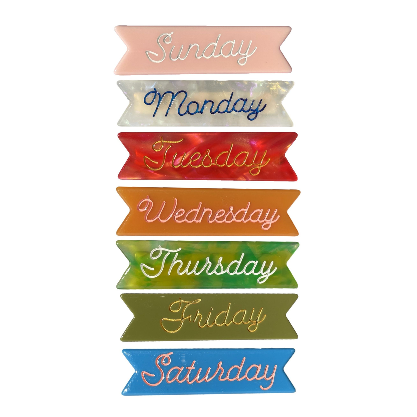 Eugenia - Days of the Week Hair Clips for Kids - Cute Fun Gifts