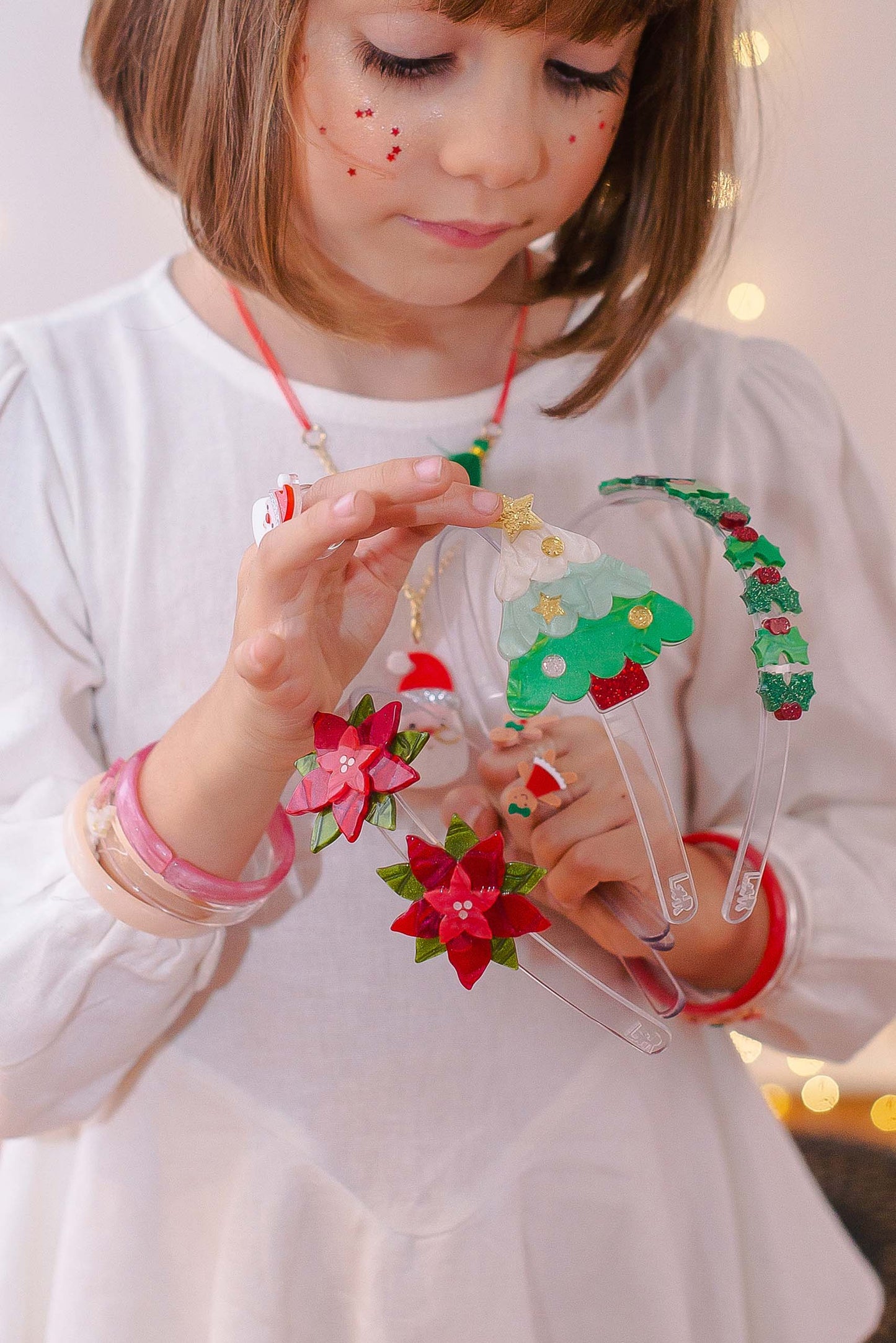 Holly Pearlized Glitter Headband