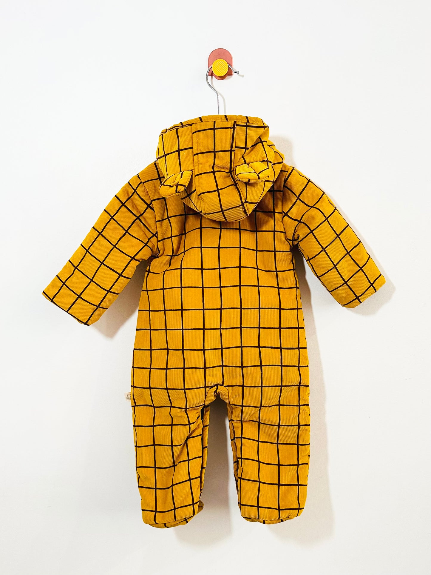 Red Caribou Mountain Grid Bunting / 0-6M