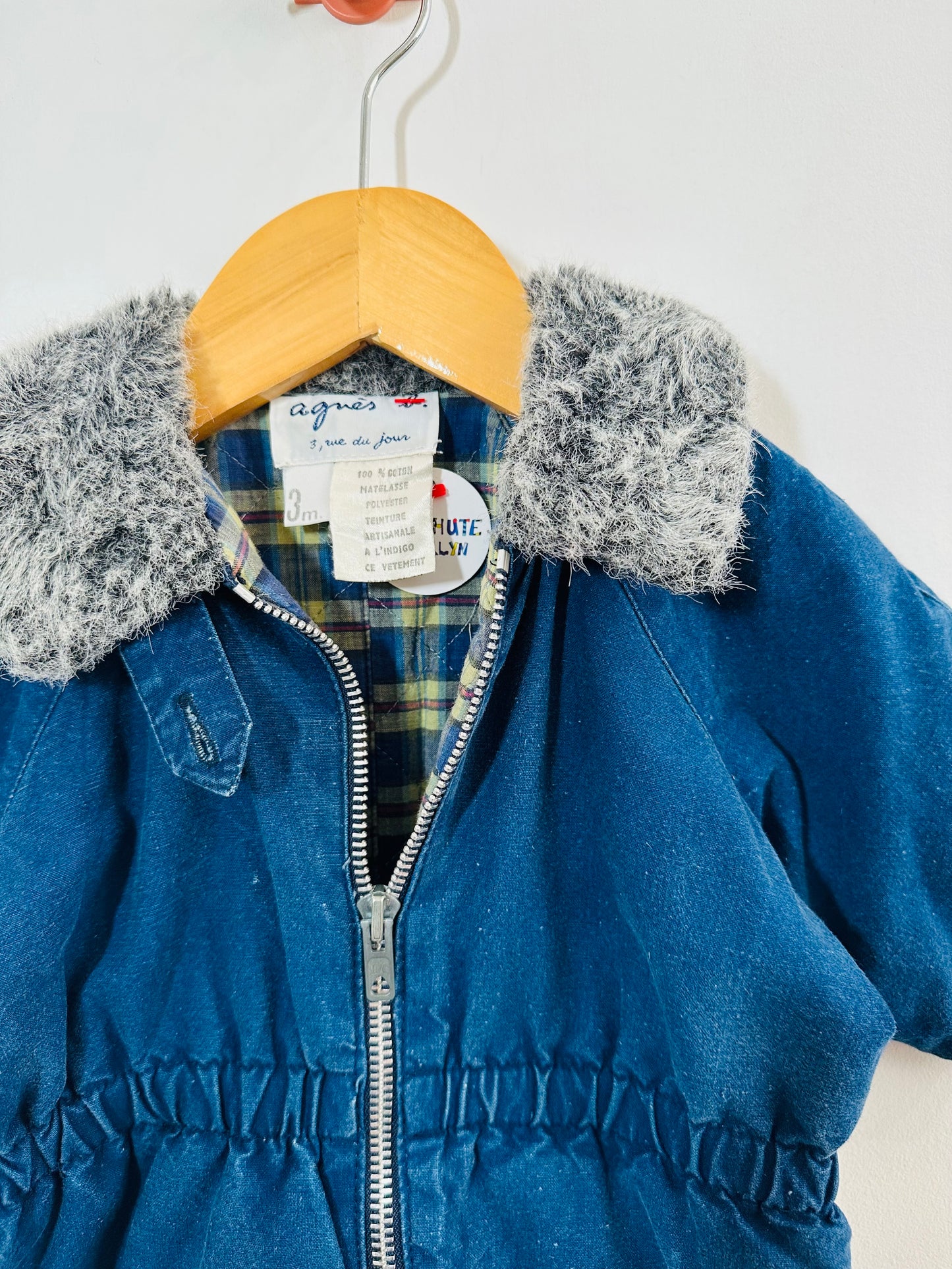 Vintage Agnes B. Denim Bunting / 3M