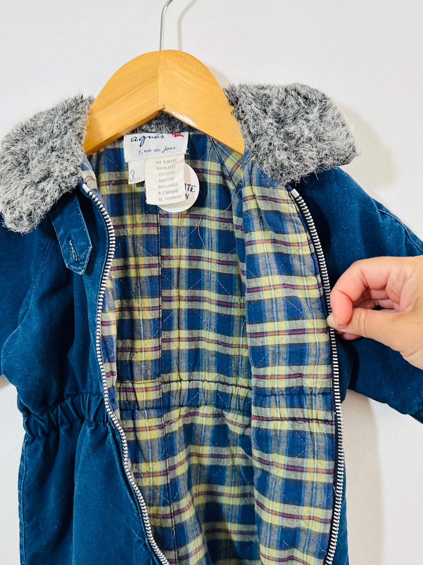 Vintage Agnes B. Denim Bunting / 3M