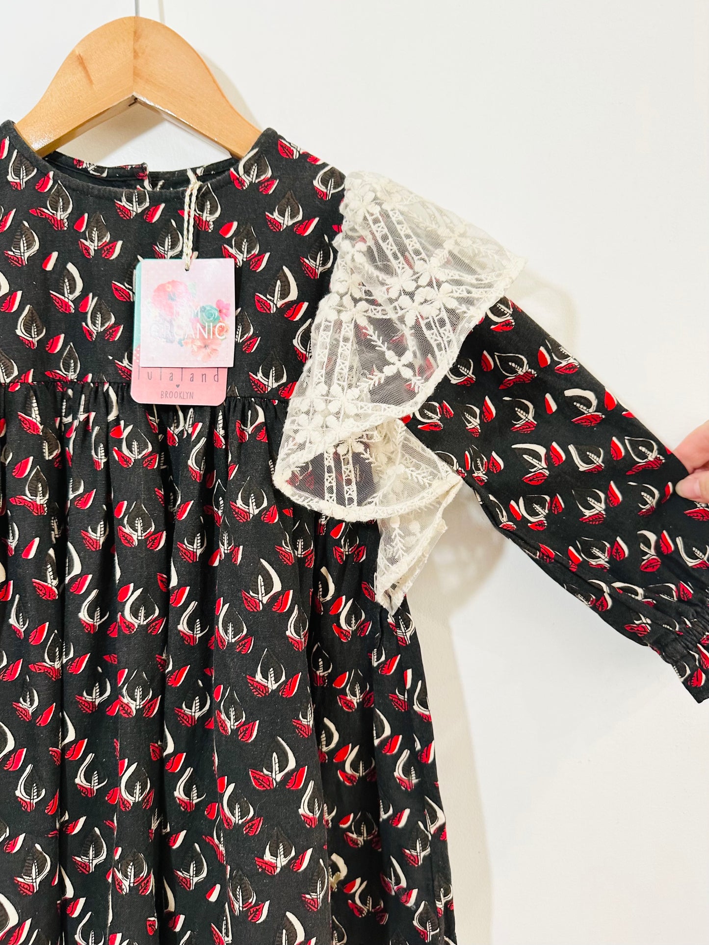 Lulaland Feather Lace Dress / 2T