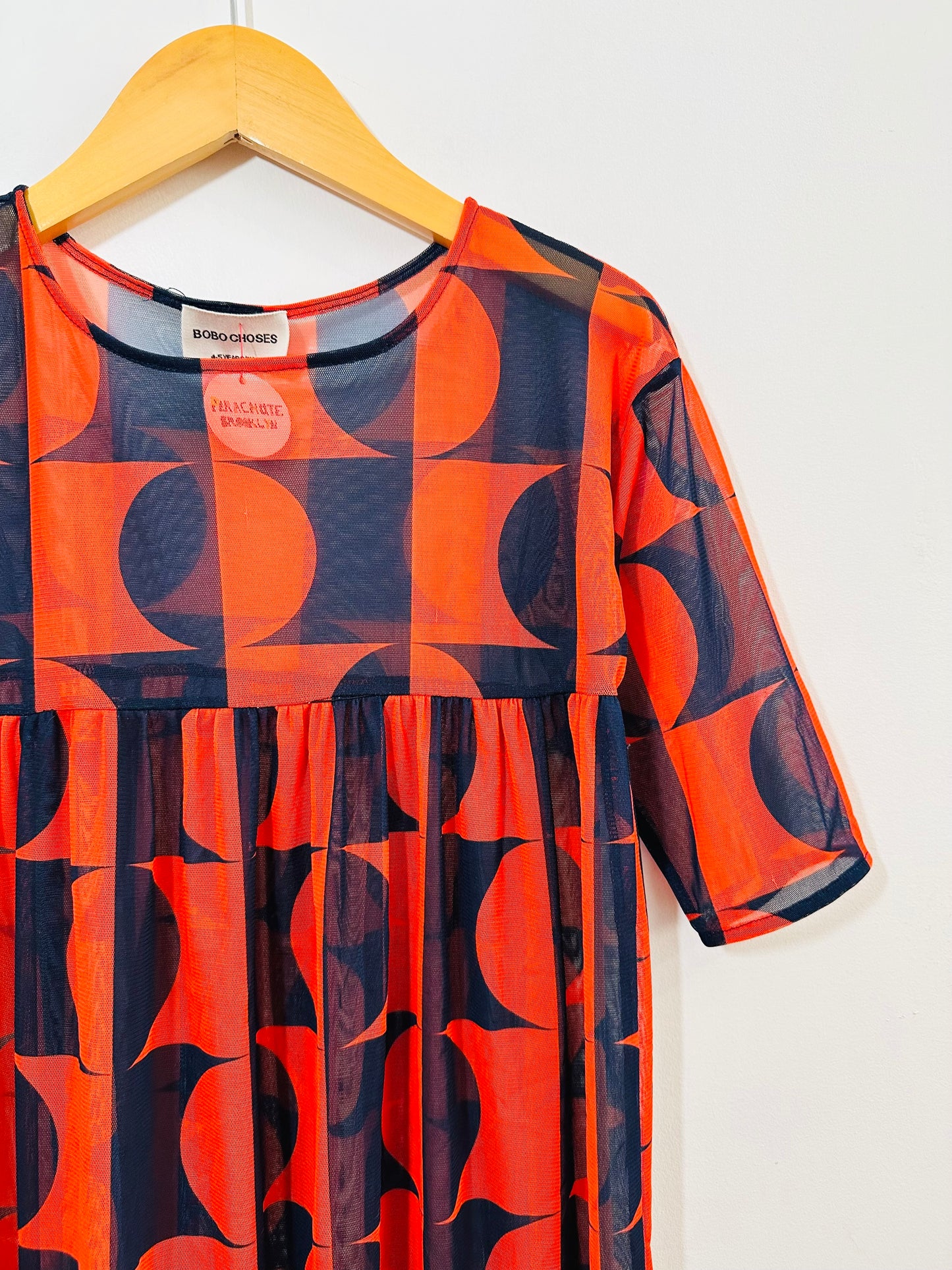Geometric Mesh Dress / 4-5Y