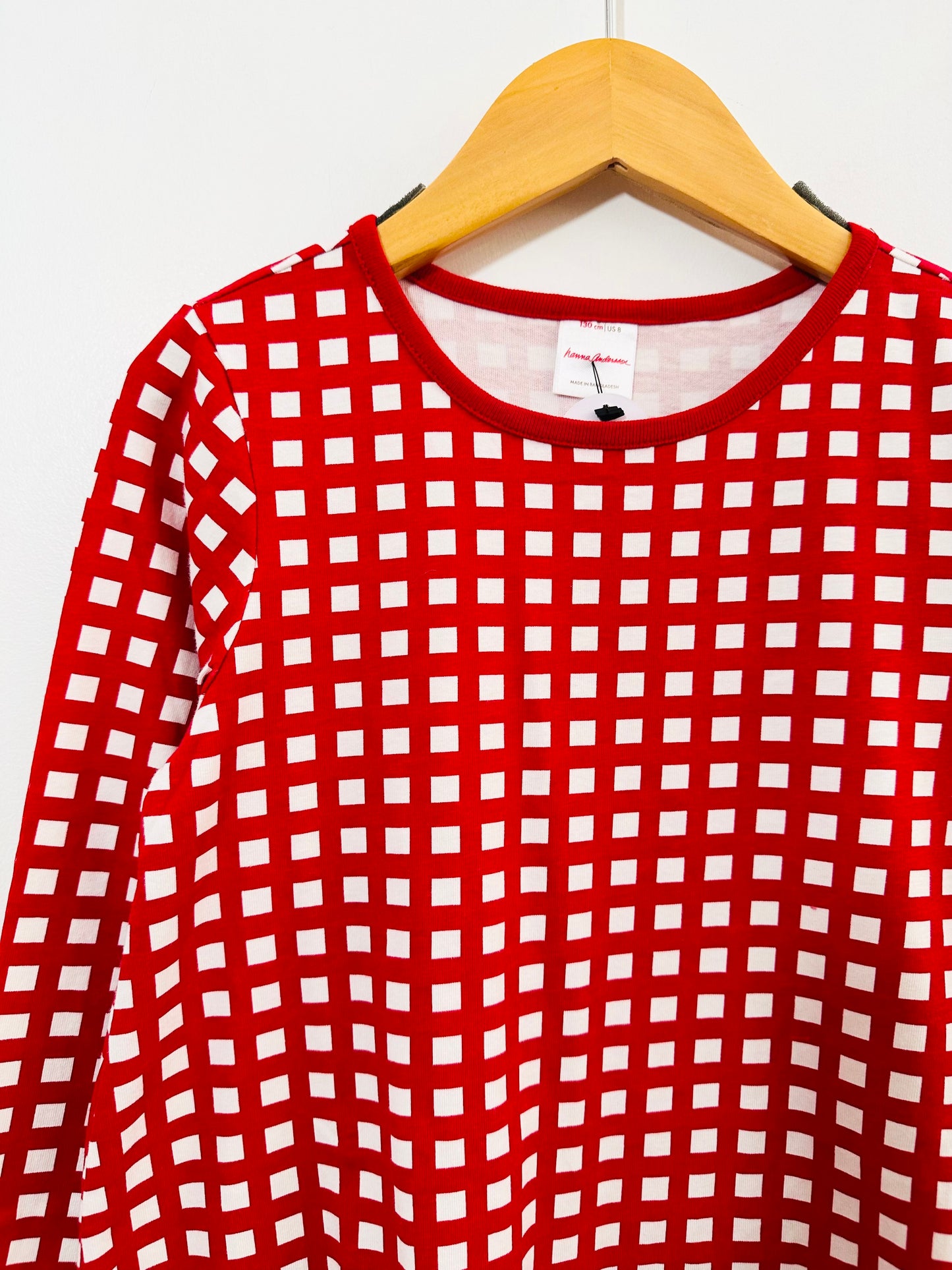 Hanna Andersson Grid Dress / 8Y