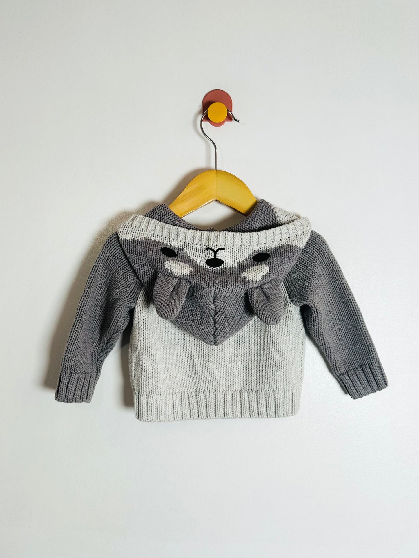 Hanna Andersson Husky Ears Cardigan / 3-6M
