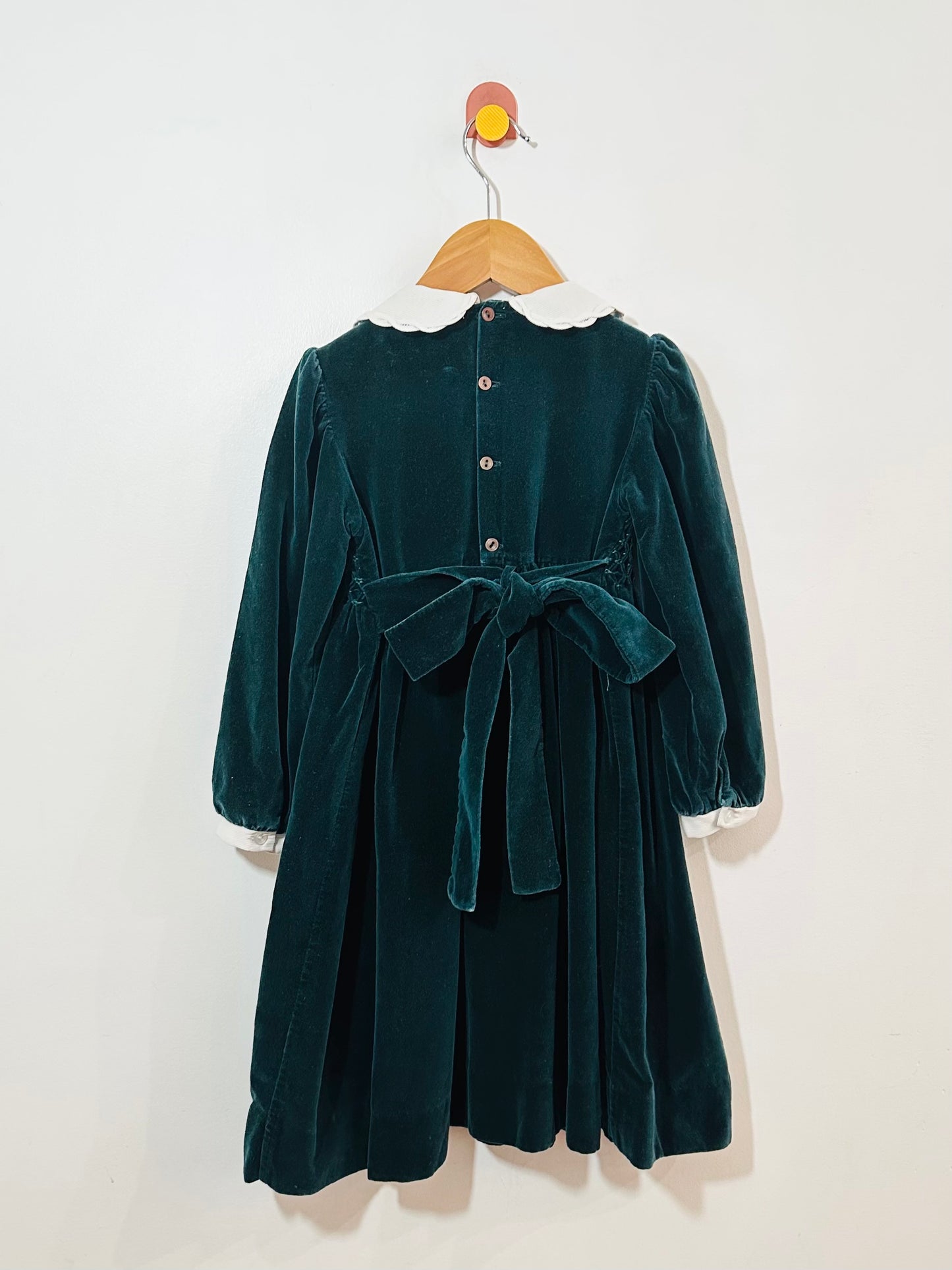 Vintage Velvet Smock Dress / 5Y