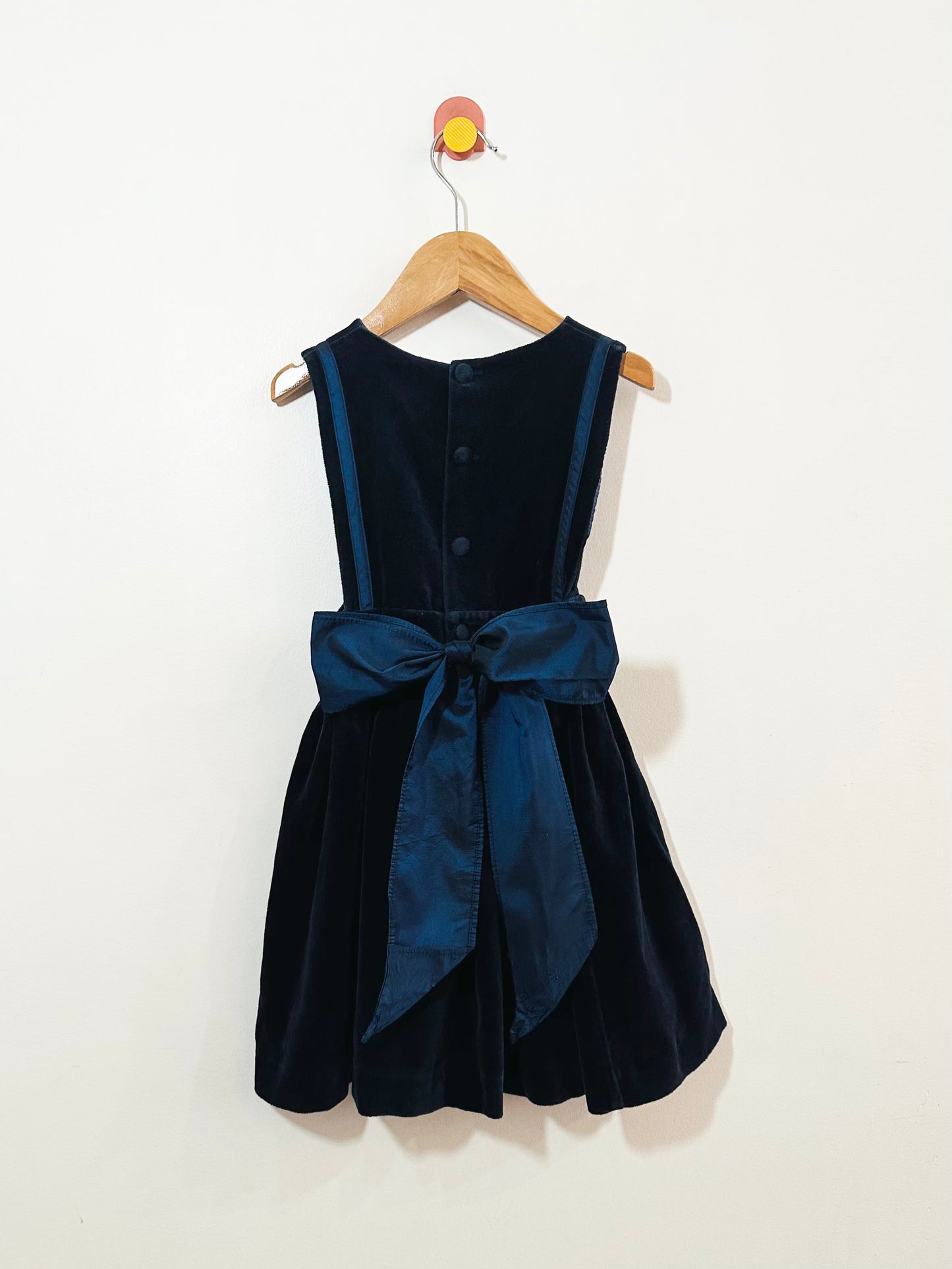 Vintage Jacadi Velvet Pinafore / 4Y