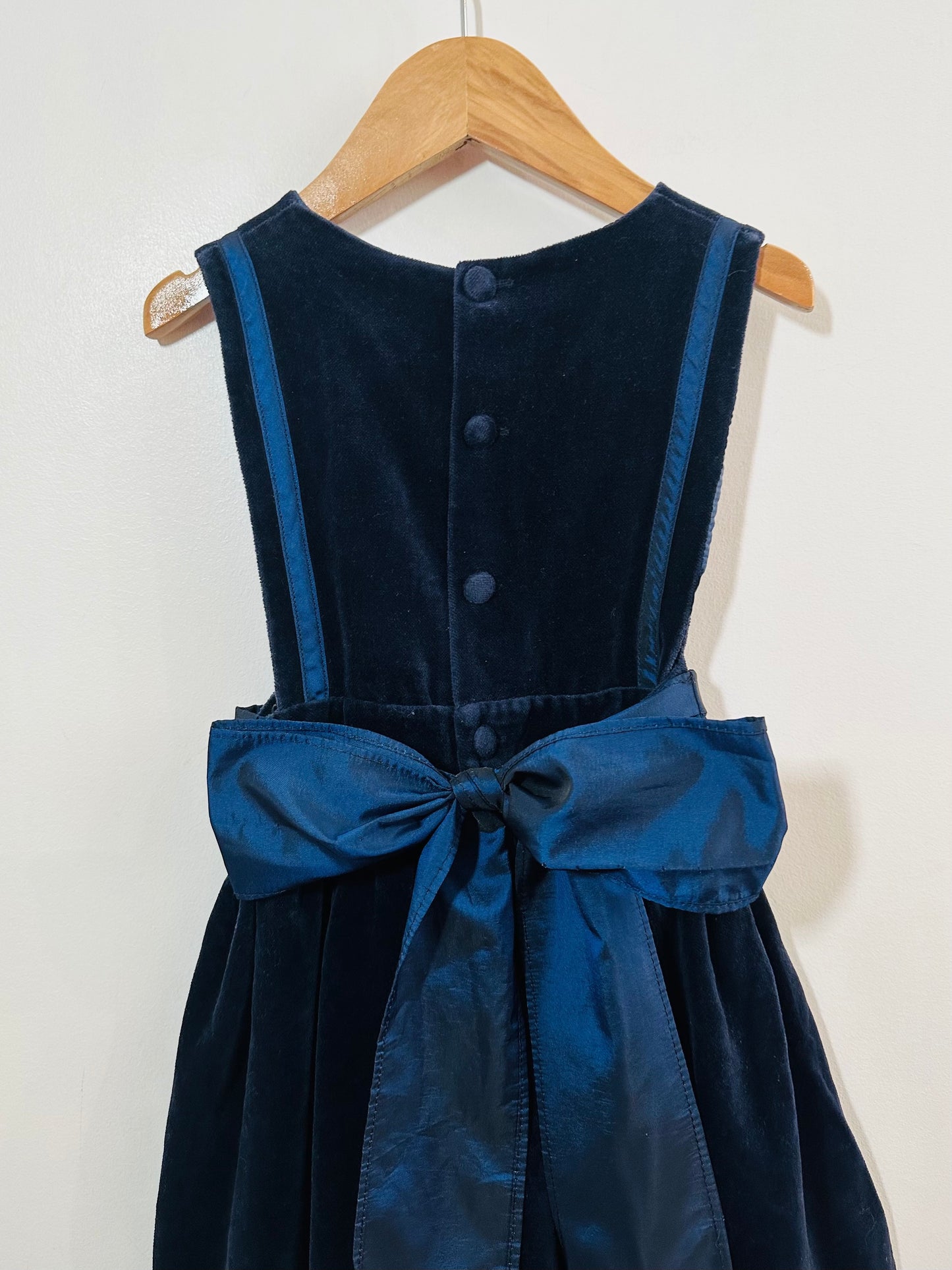 Vintage Jacadi Velvet Pinafore / 4Y