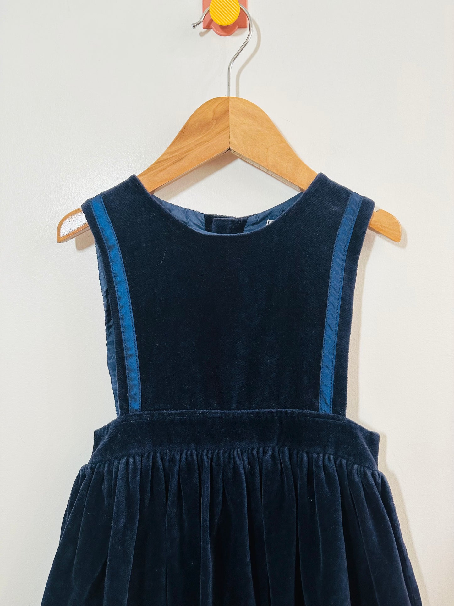 Vintage Jacadi Velvet Pinafore / 4Y