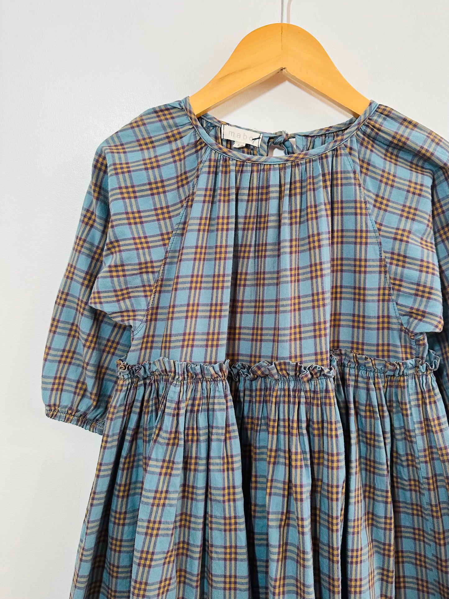 Mabo Plaid Twirl Dress / 7Y