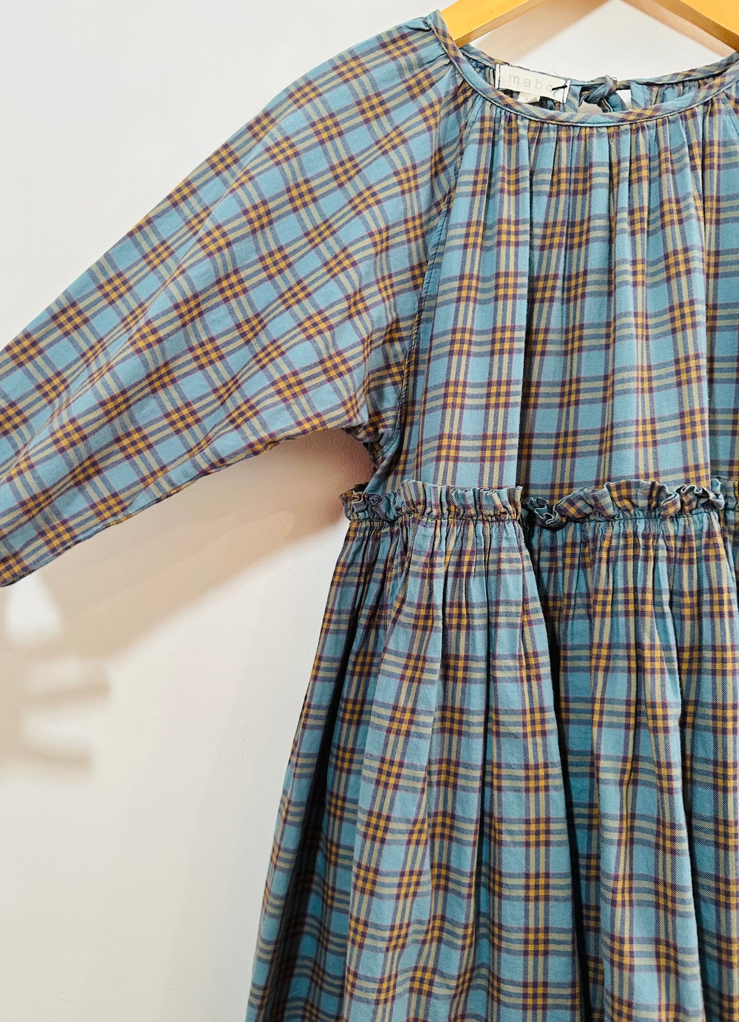 Mabo Plaid Twirl Dress / 7Y