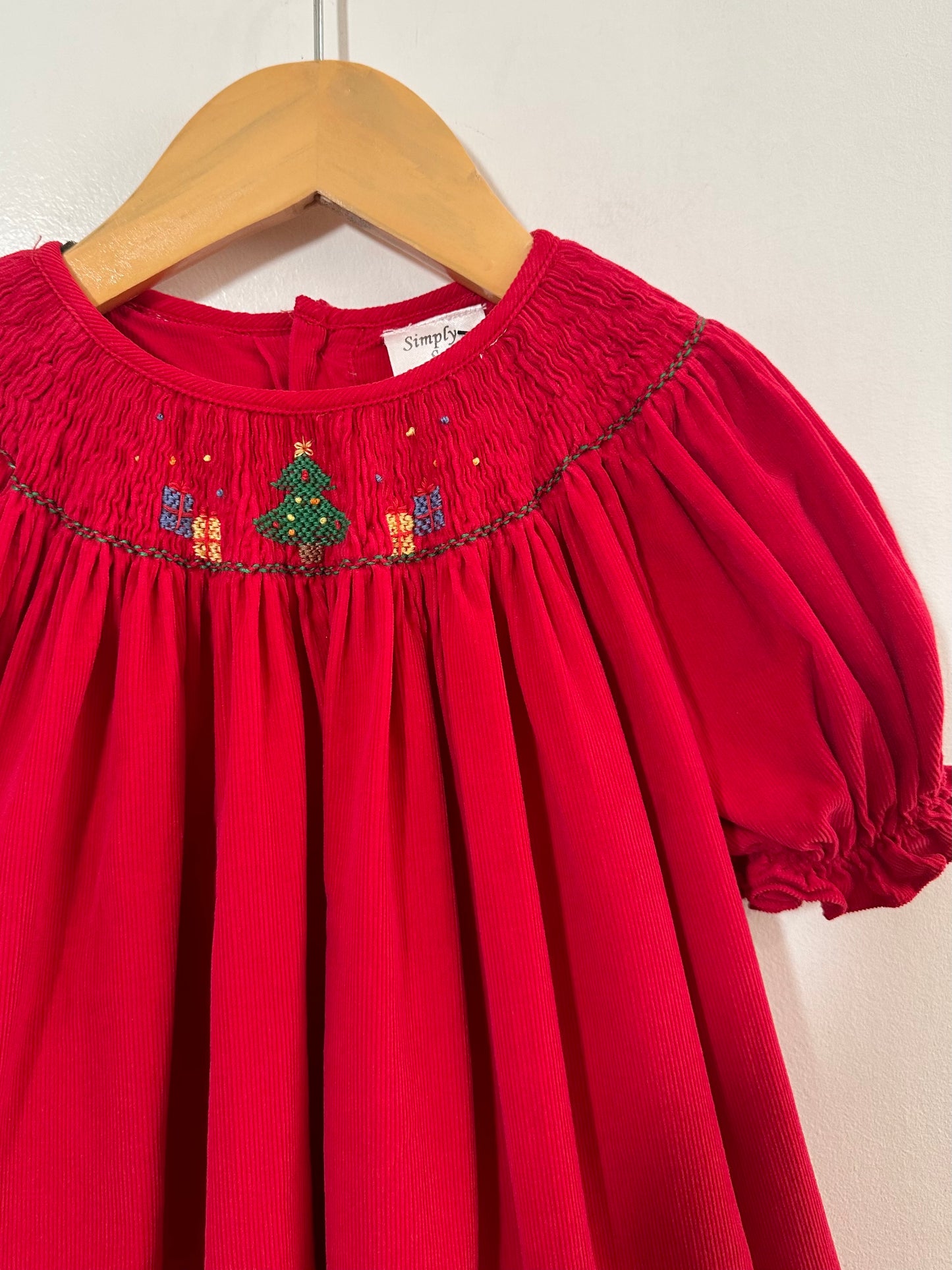 Christmas Tree Smocked Dress / 3T