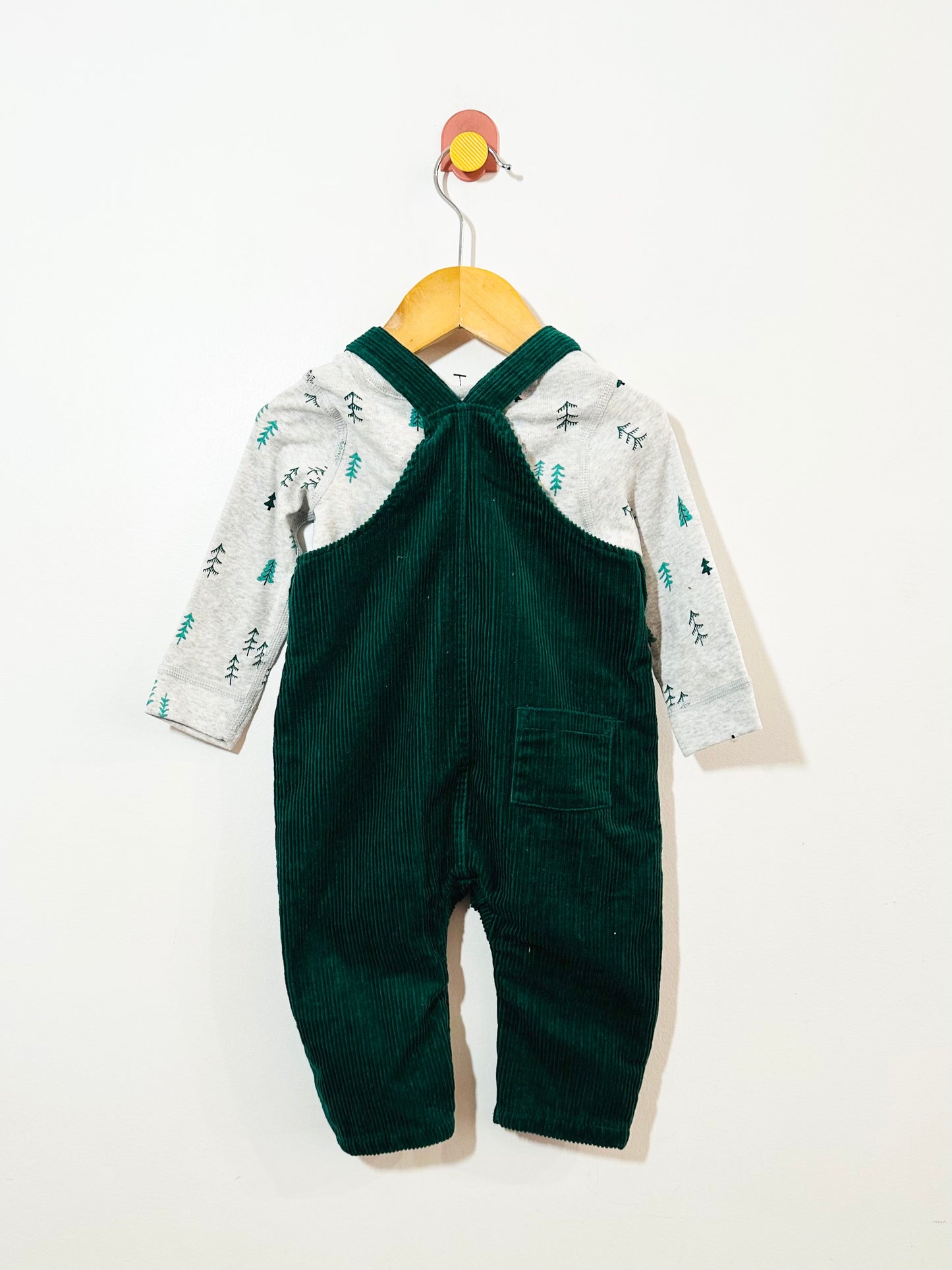M&S Gingerbread Man Overalls Set / 12M