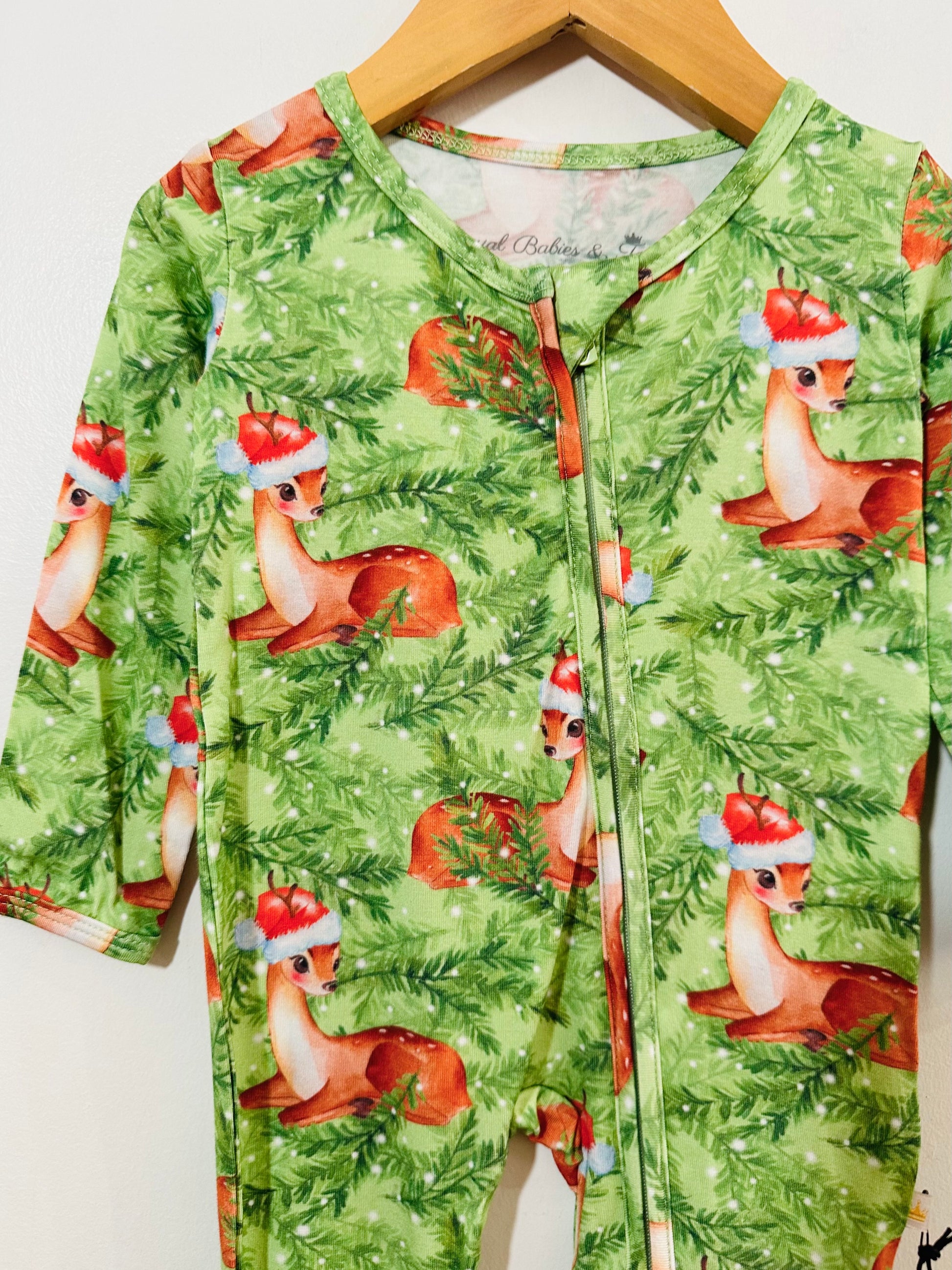 Holiday Santa Fawn Pajamas