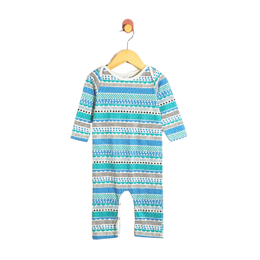 Winter Water Factory Dots and Stripes Onesie / 12M