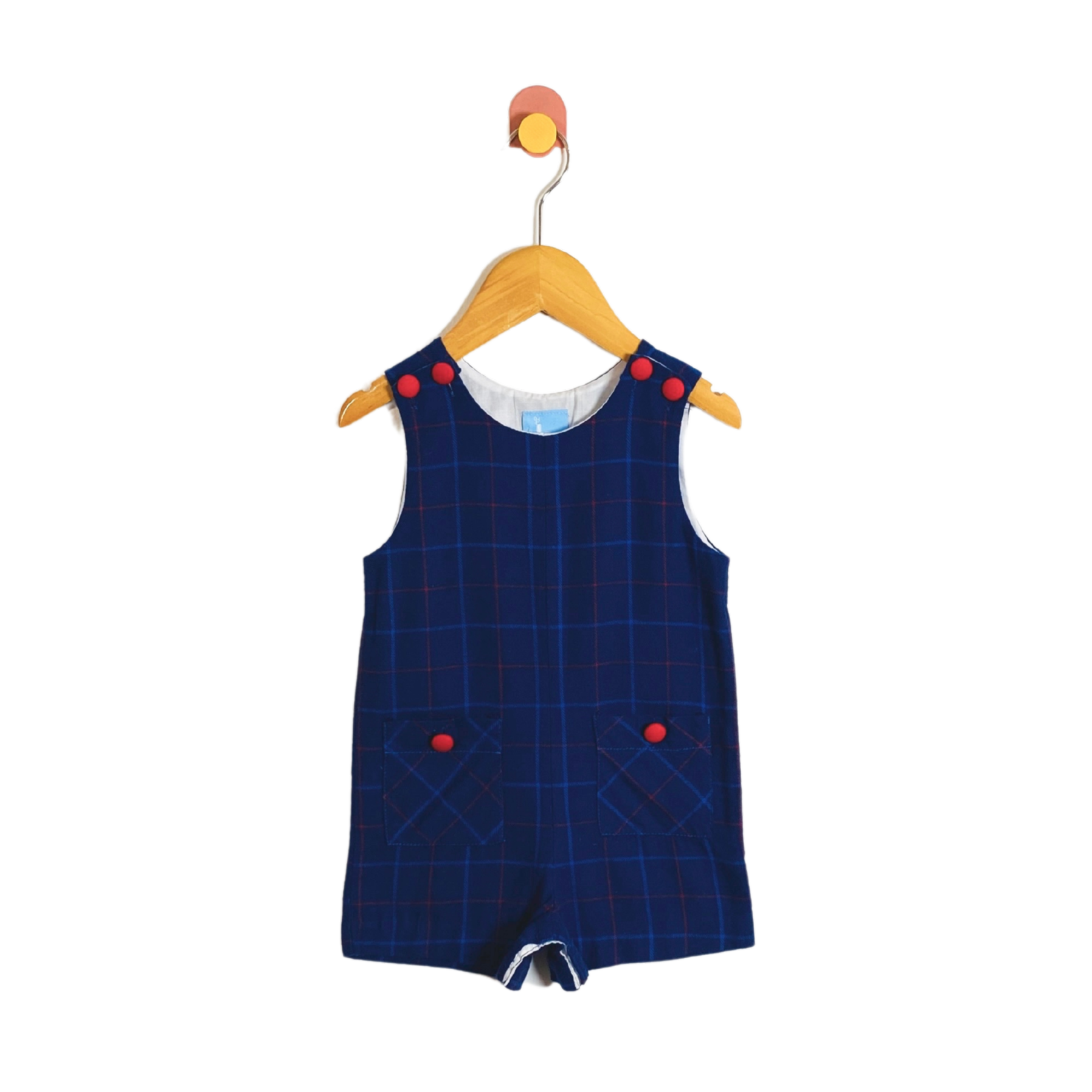 Bella Bliss Plaid Romper / 6M