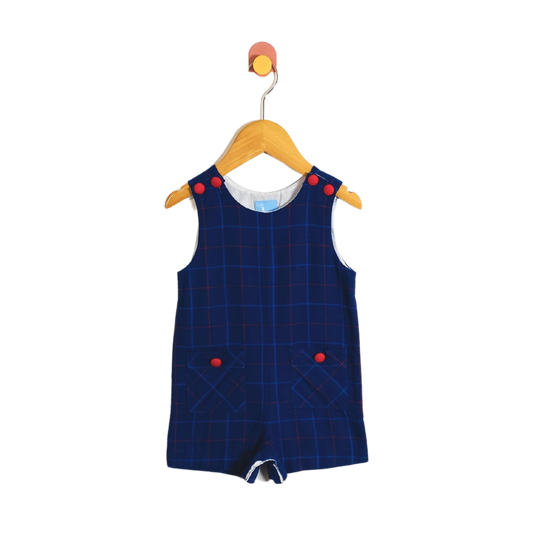 Bella Bliss Plaid Romper / 6M