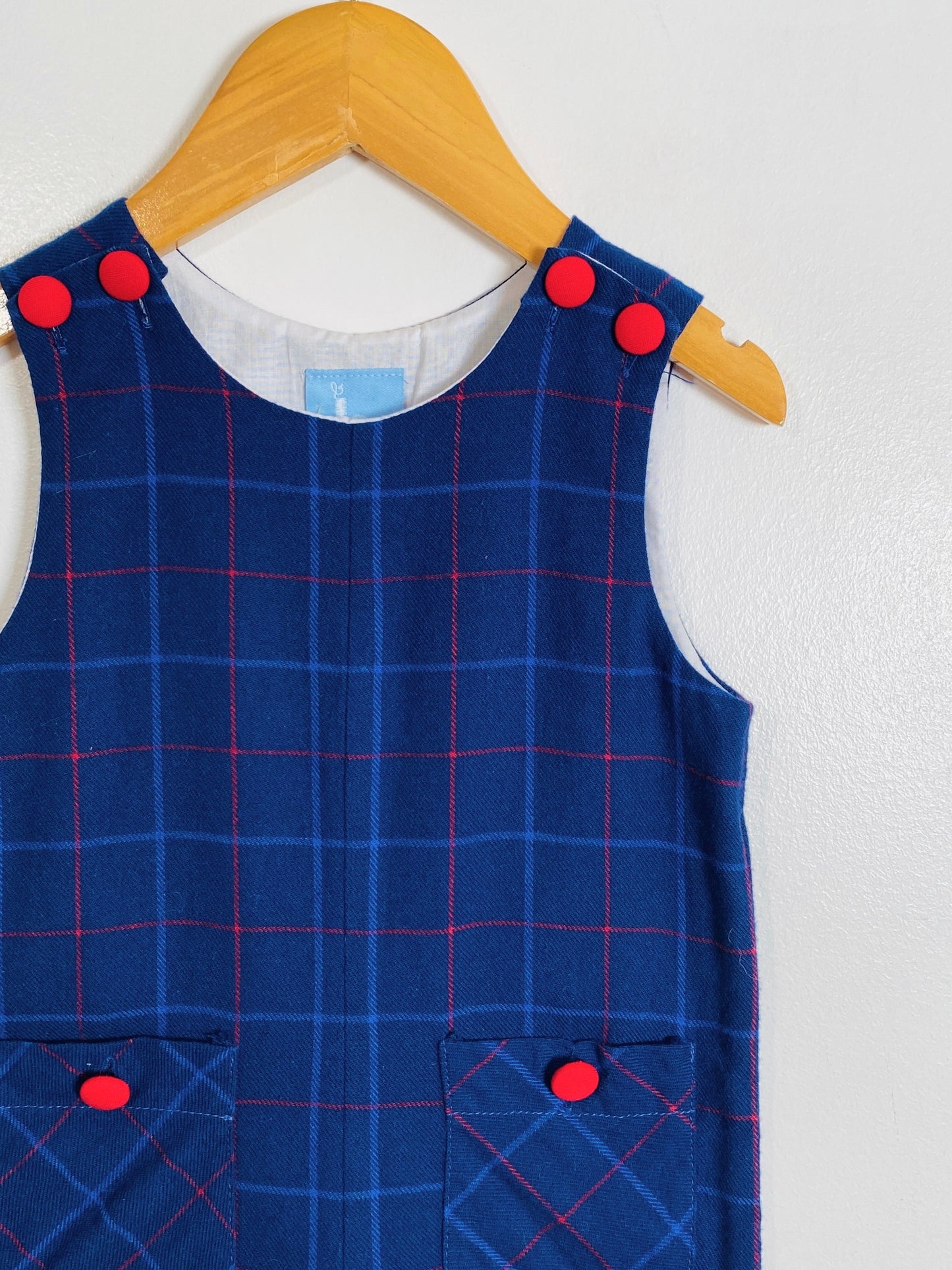 Bella Bliss Plaid Romper / 6M